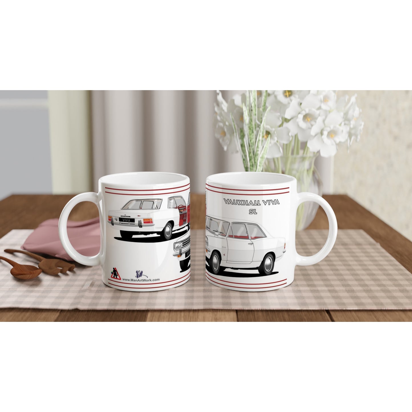 Vauxhall Viva HB SL in White Car Mug