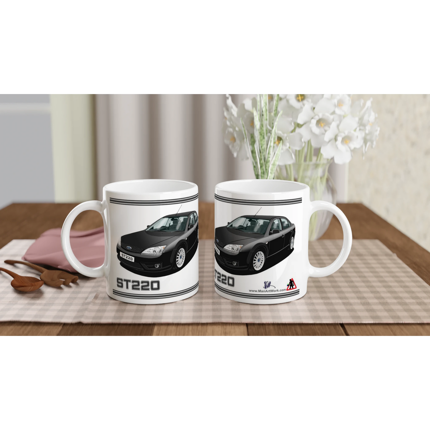 Ford Mondeo ST220 in Black Art Mug