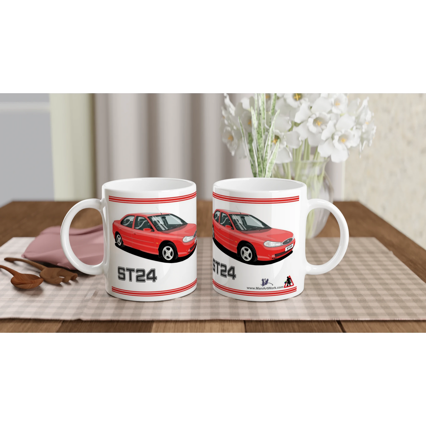 Ford Mondeo ST24 Saloon in Red Art Mug
