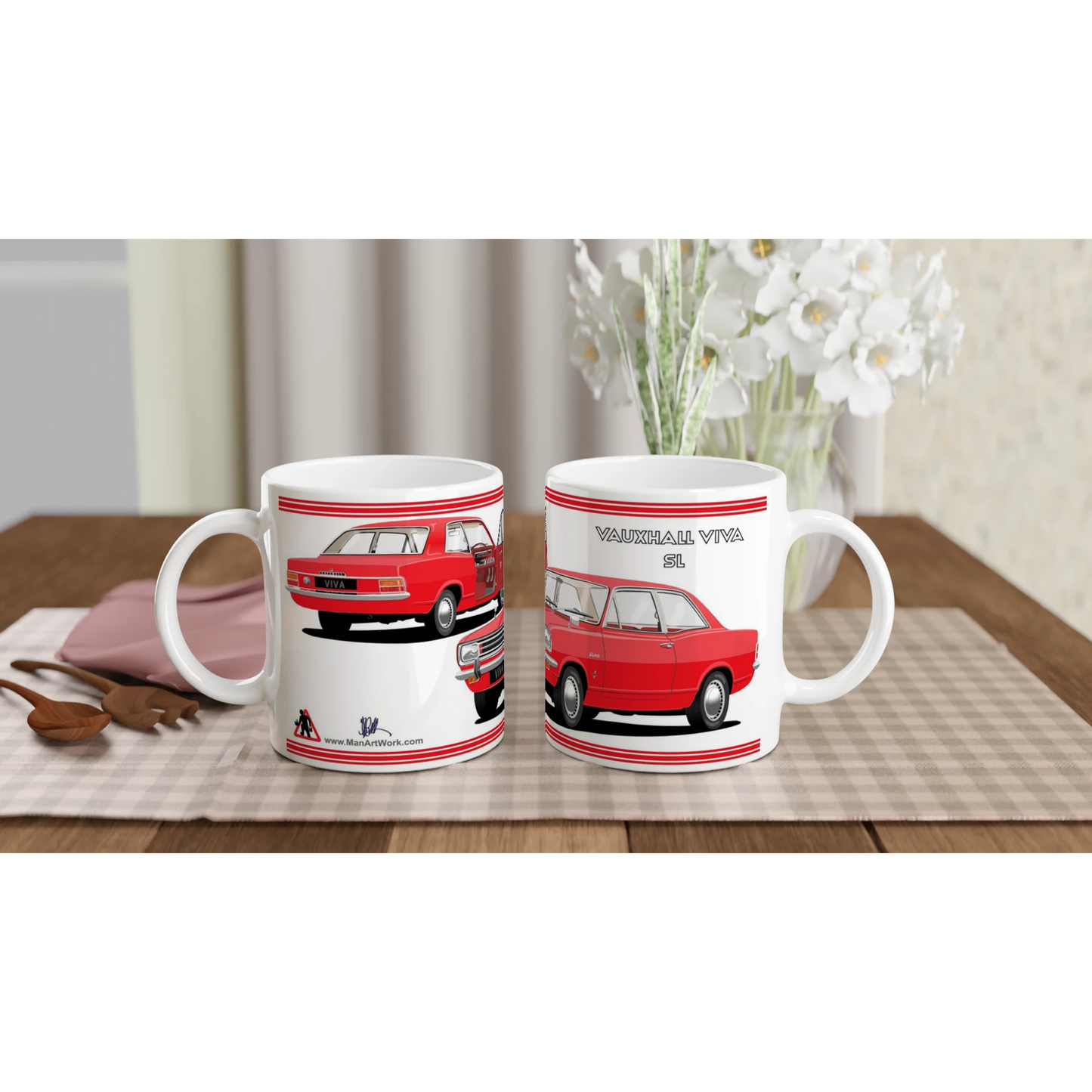 Vauxhall Viva HB SL in Red Car Mug
