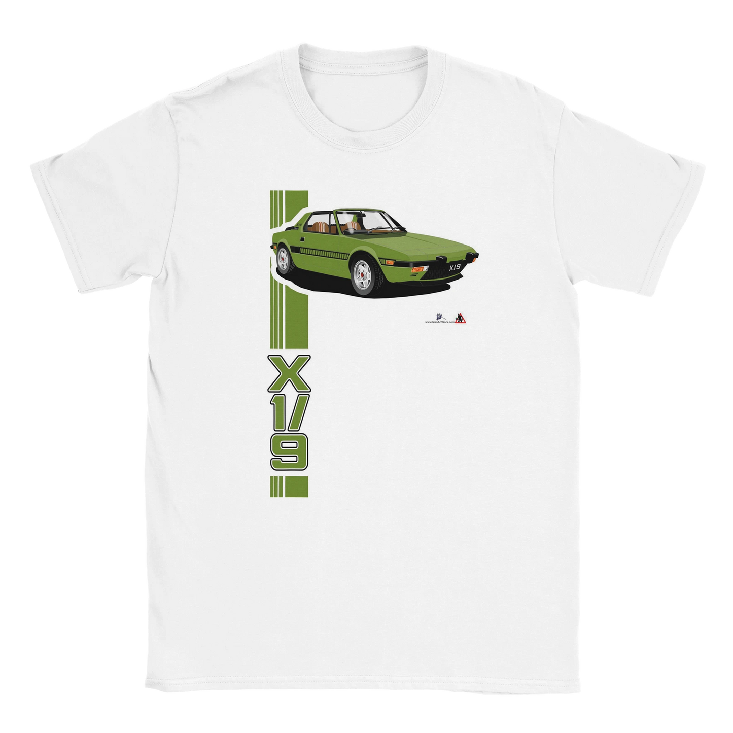 Fiat X1/9 in Green Art T Shirt