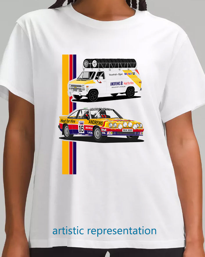 Opel Manta 400 Rally Andrews with GMC Van T Shirt