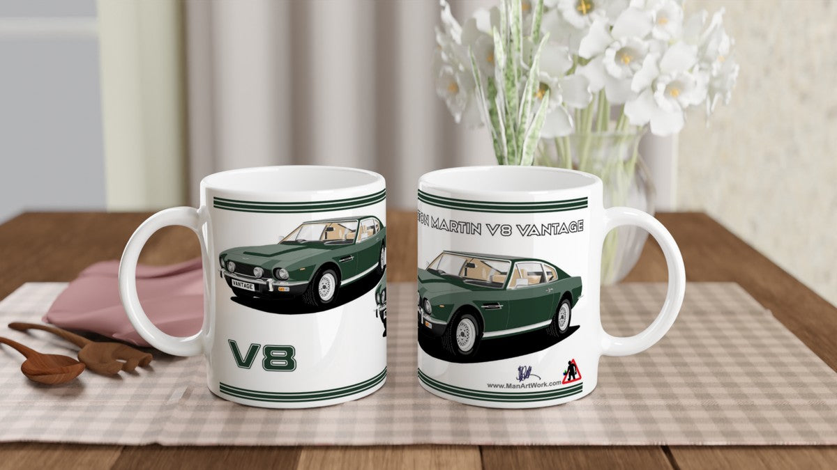 Aston Martin V8 Vantage in Green Art Mug