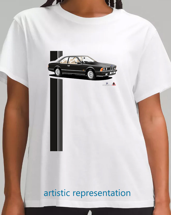 BMW 6 Series (E24) in Black Art T Shirt