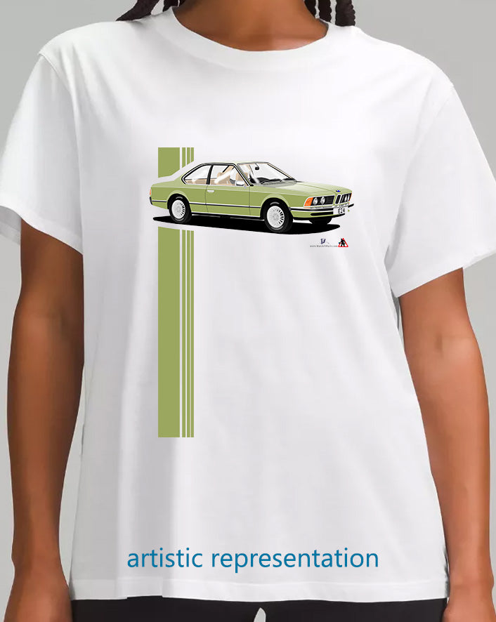 BMW 6 Series (E24) in Green Art T Shirt