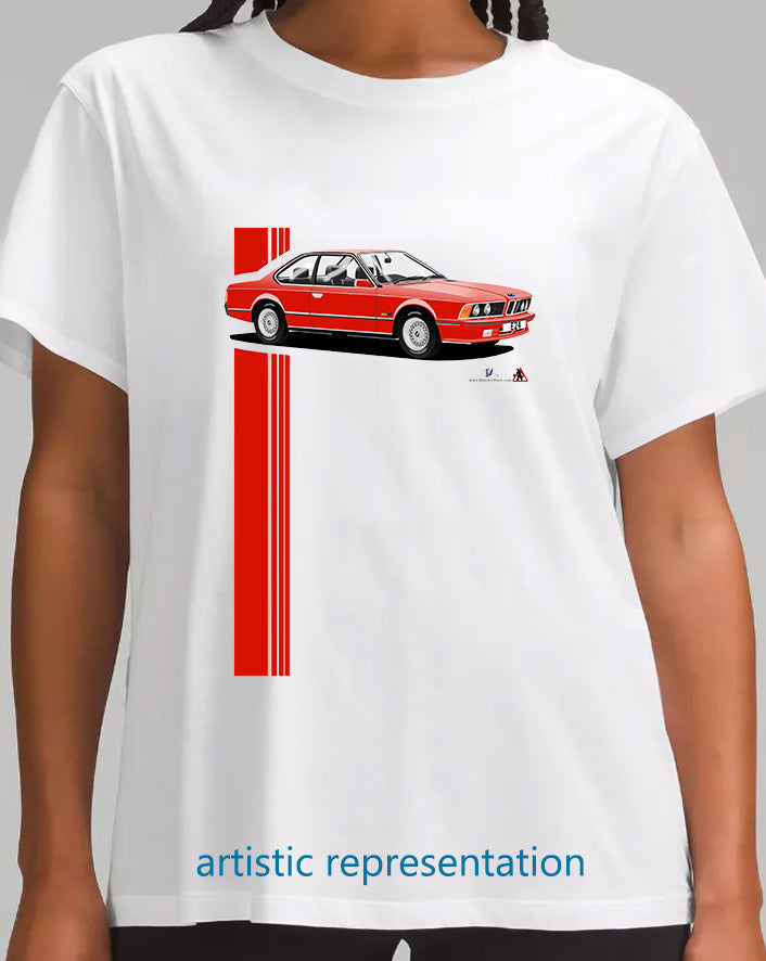 BMW 6 Series (E24) in Red Art T Shirt
