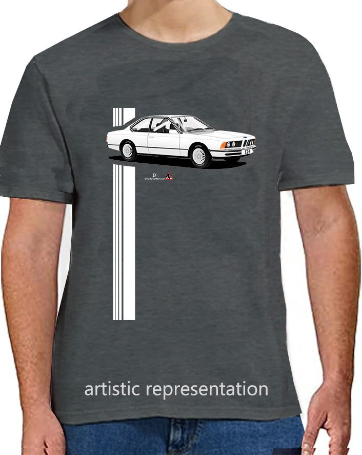 BMW 6 Series (E24) in White Art T Shirt