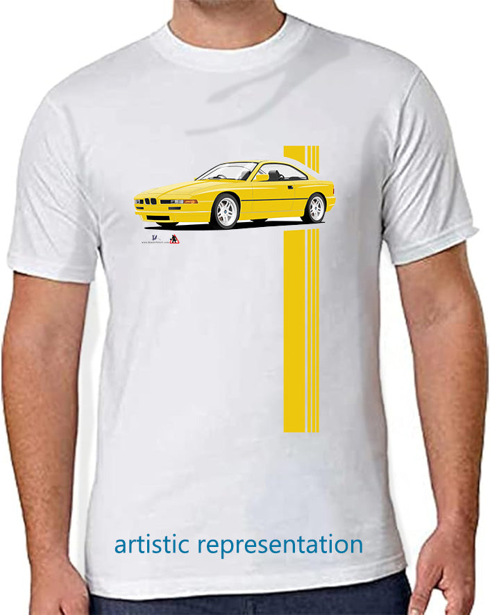 BMW 8 Series E31 in Yellow T Shirt