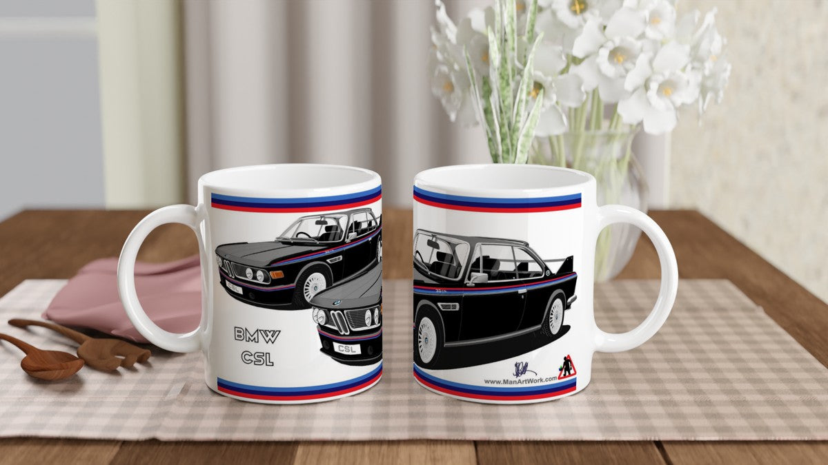 BMW CSL E9 "Batmobile" in Black Art Mug