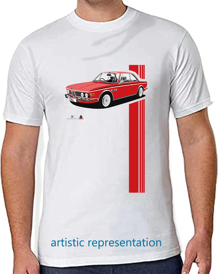 BMW CSL E9 in Red T Shirt