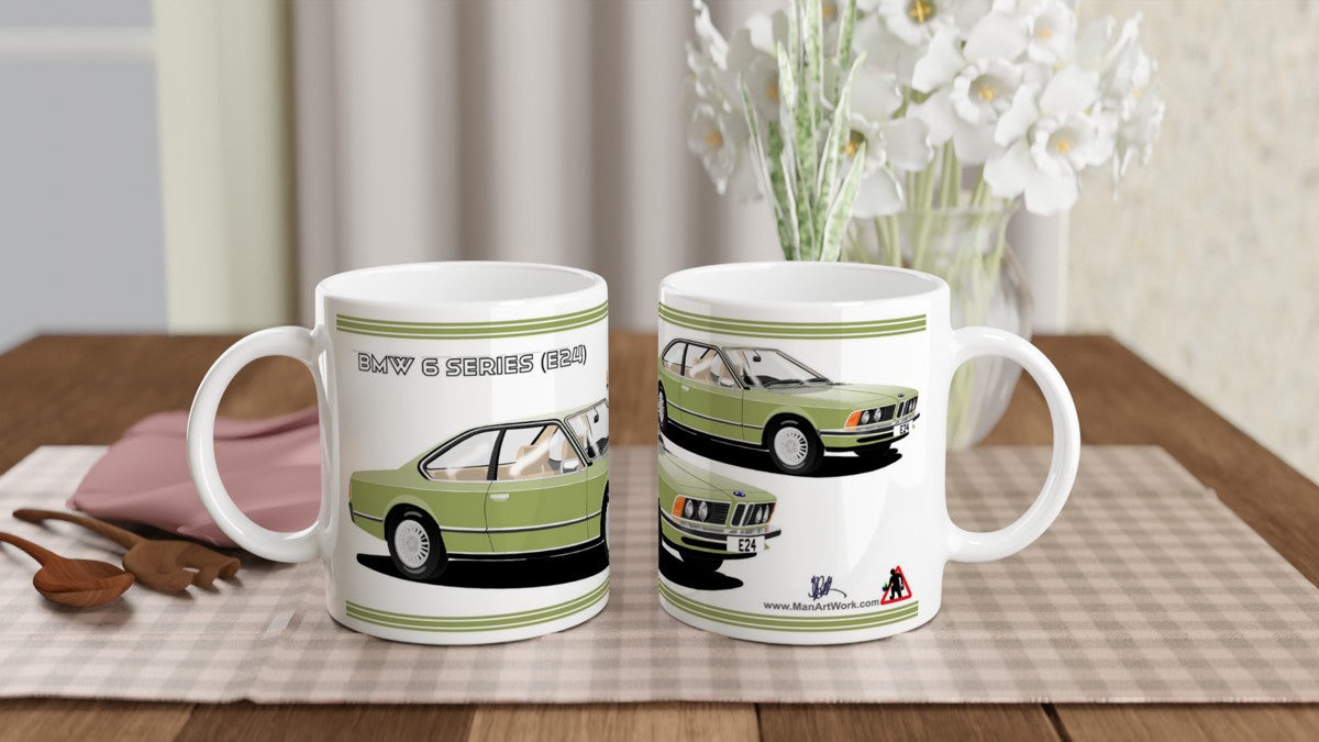 BMW 6 Series (E24) in Green Art Mug