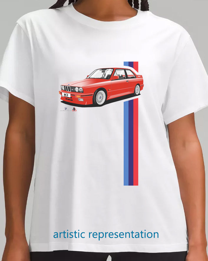 BMW E30 M3 T Shirt (Red Car)