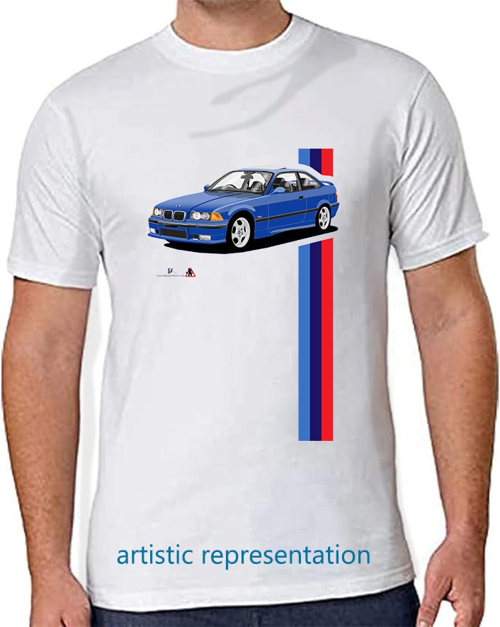 BMW M3 E36 in Blue T Shirt