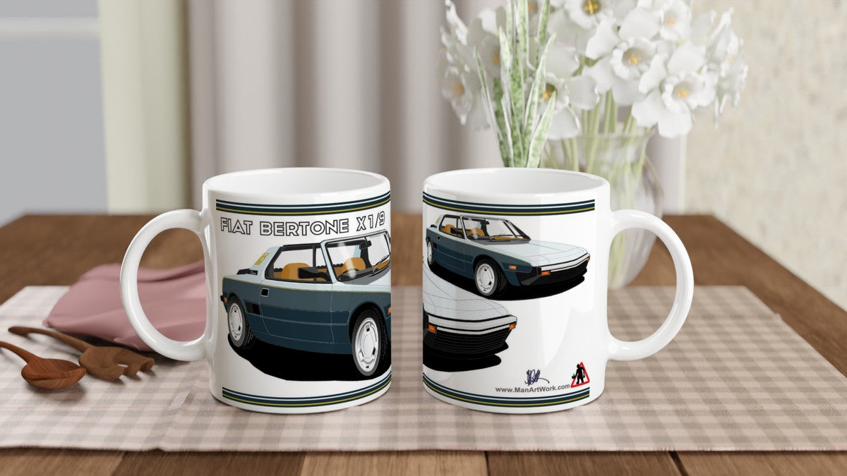 Fiat X19 Bertone twotone Blue Art Mug