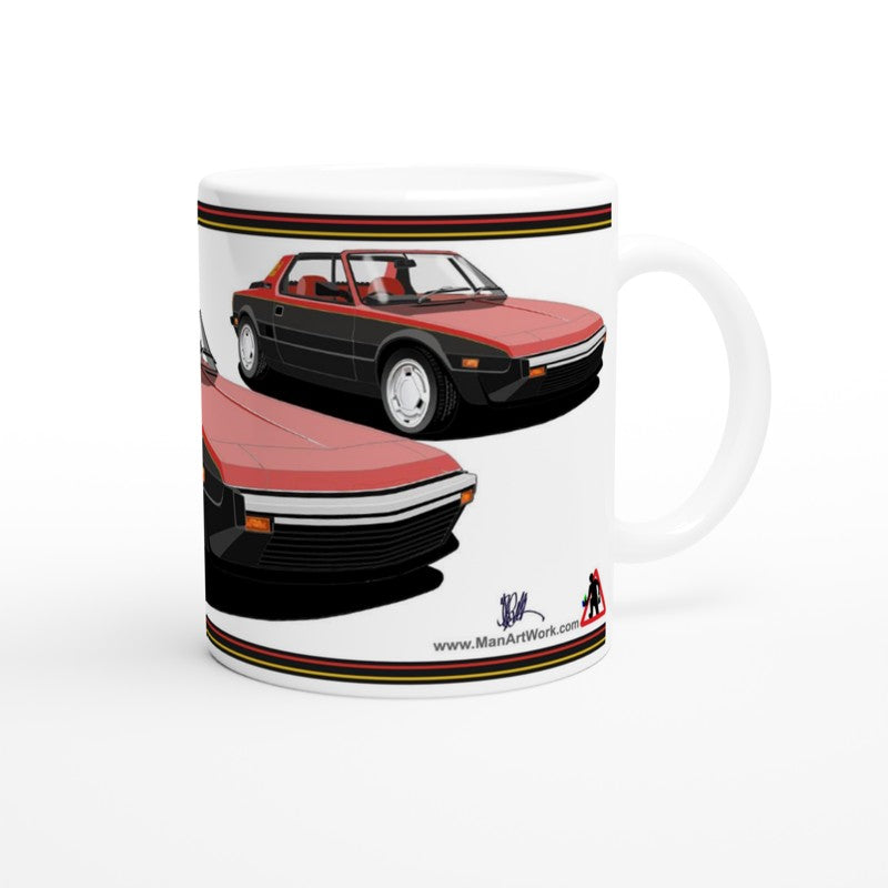 Fiat X19 Bertone Red over Black Art Mug