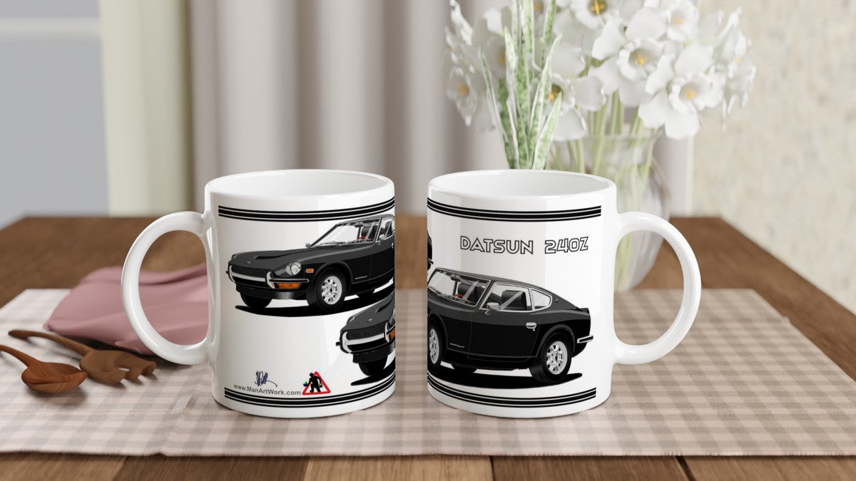 Datsun 240Z in Black Art Mug