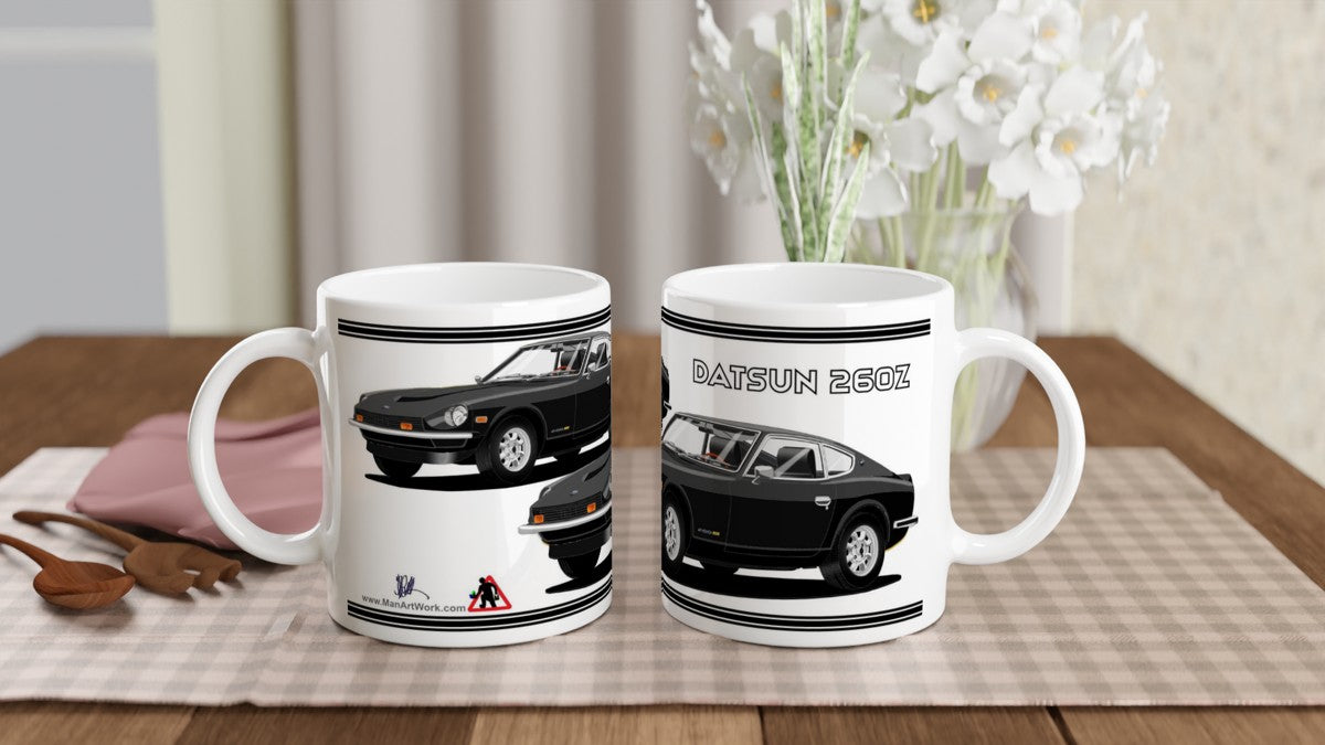 Datsun 260Z in Black Art Mug