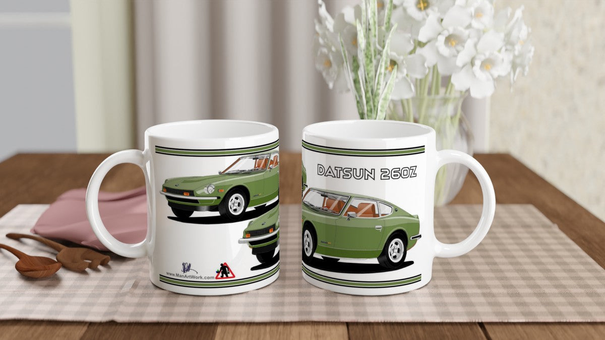 Datsun 260Z in Green Art Mug