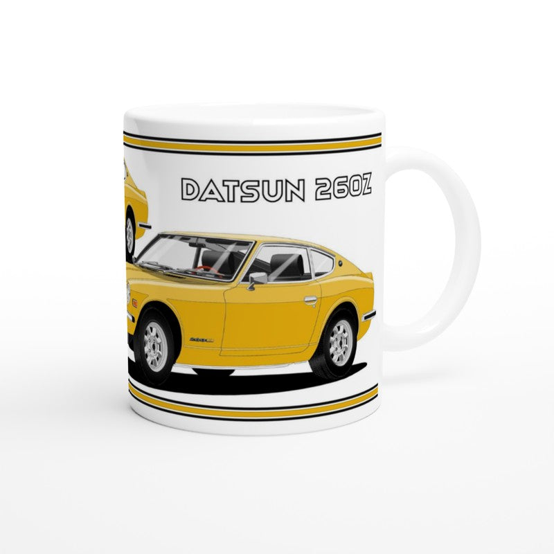 Datsun 260Z in Yellow Art Mug