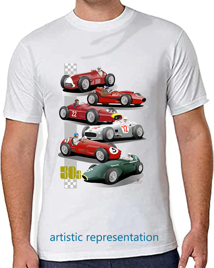 F1 Motor Racing 1950s T shirt