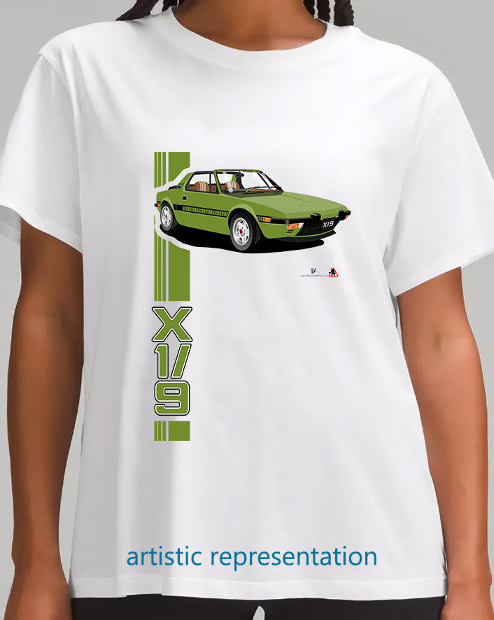 Fiat X1/9 in Green Art T Shirt