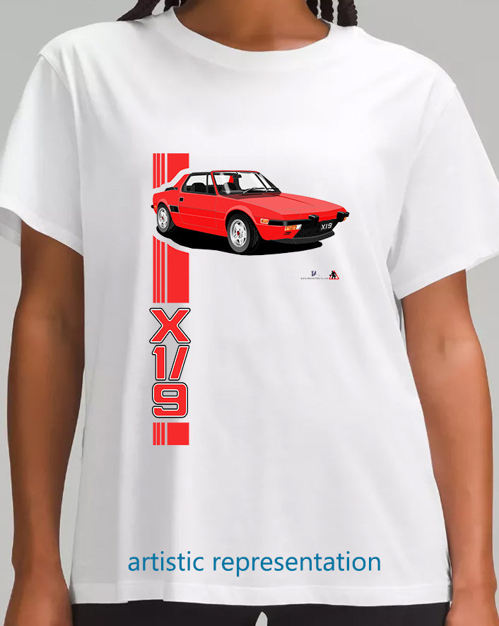 Fiat X1/9 in Red Art T Shirt