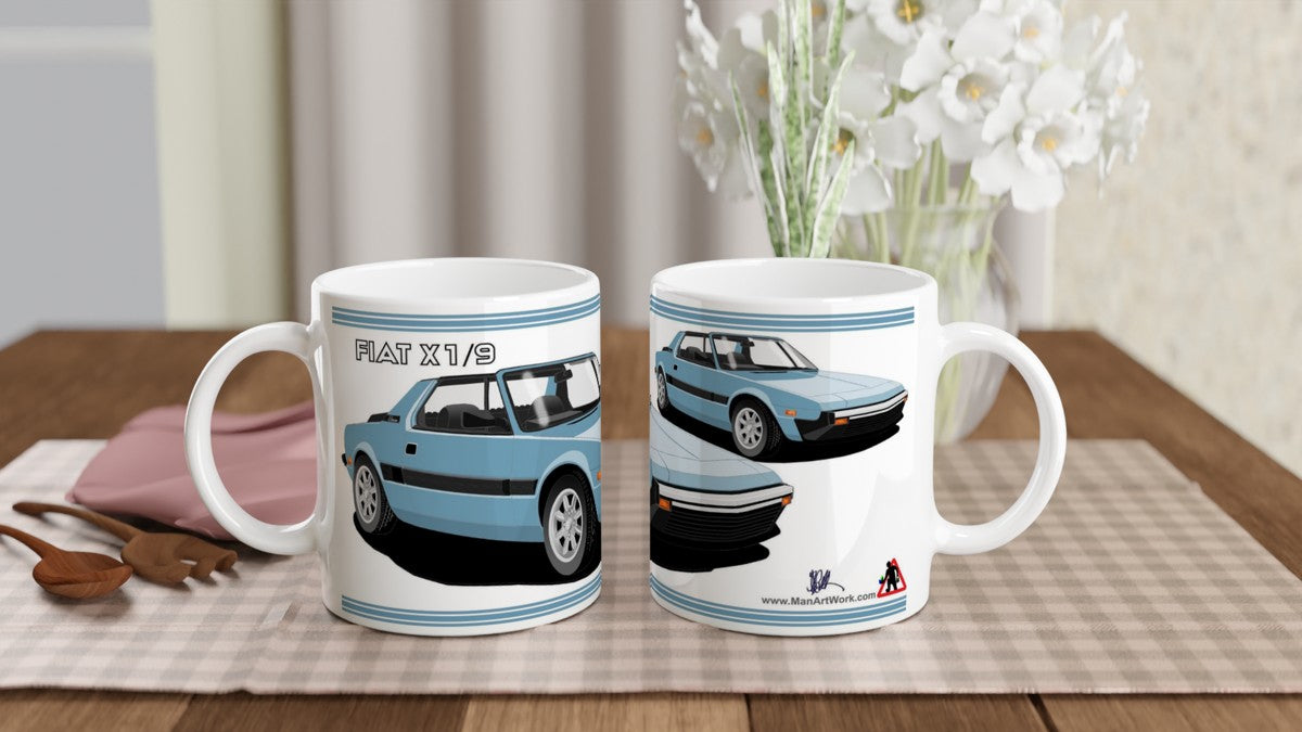 Fiat X19 Facelift in Blue Art Mug