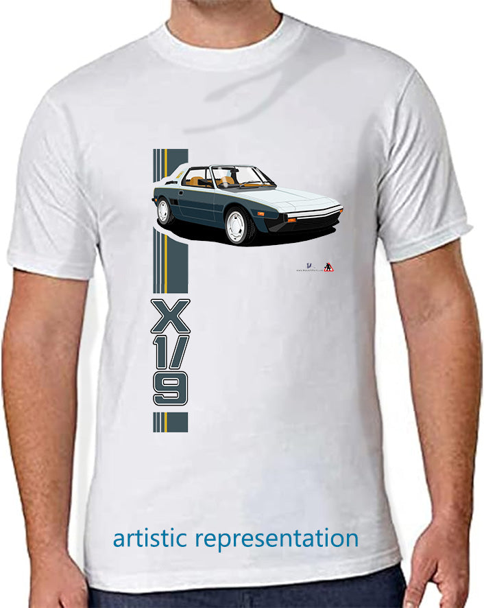 Bertone Fiat X1/9 in Blue T Shirt