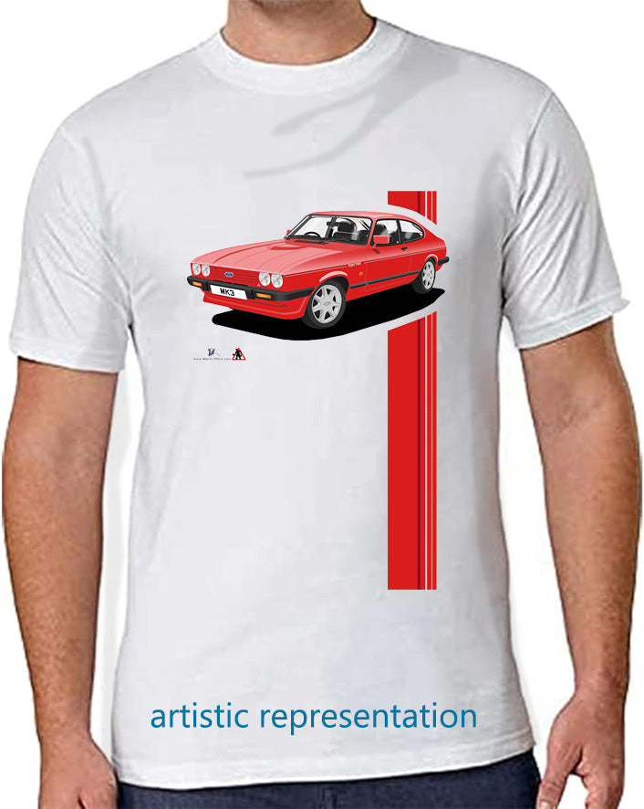 Ford Capri 2.8 Injection Red T Shirt