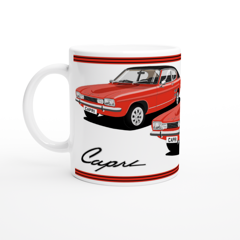 Ford Capri Mk1 E in Red Art Mug