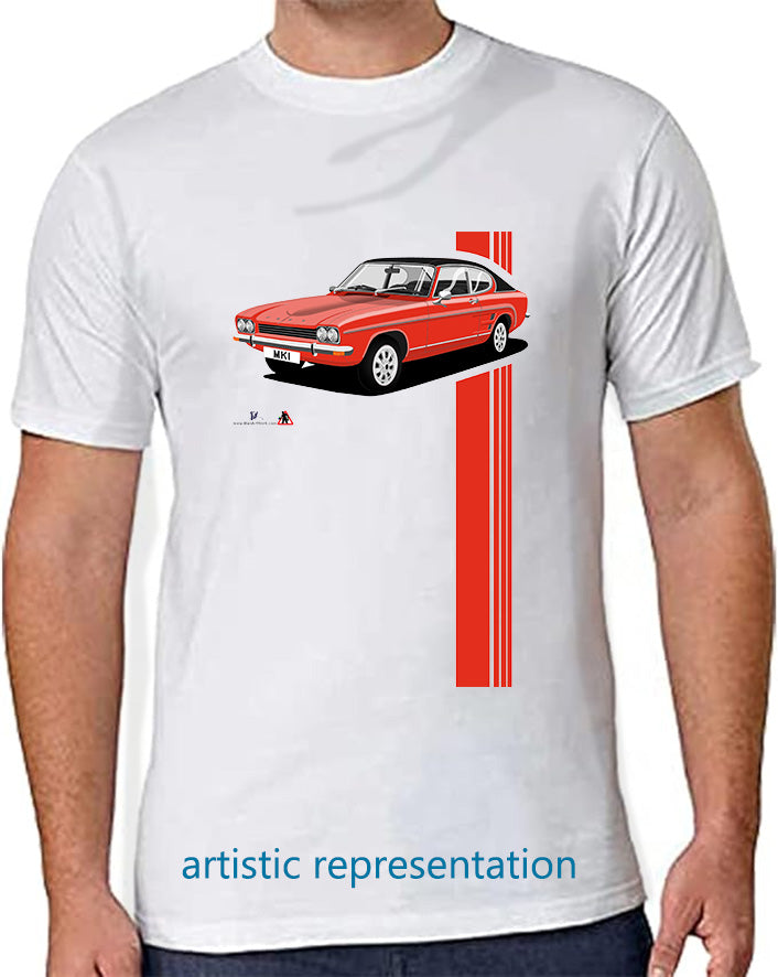 Ford Capri Mk1 GXL in Red T Shirt