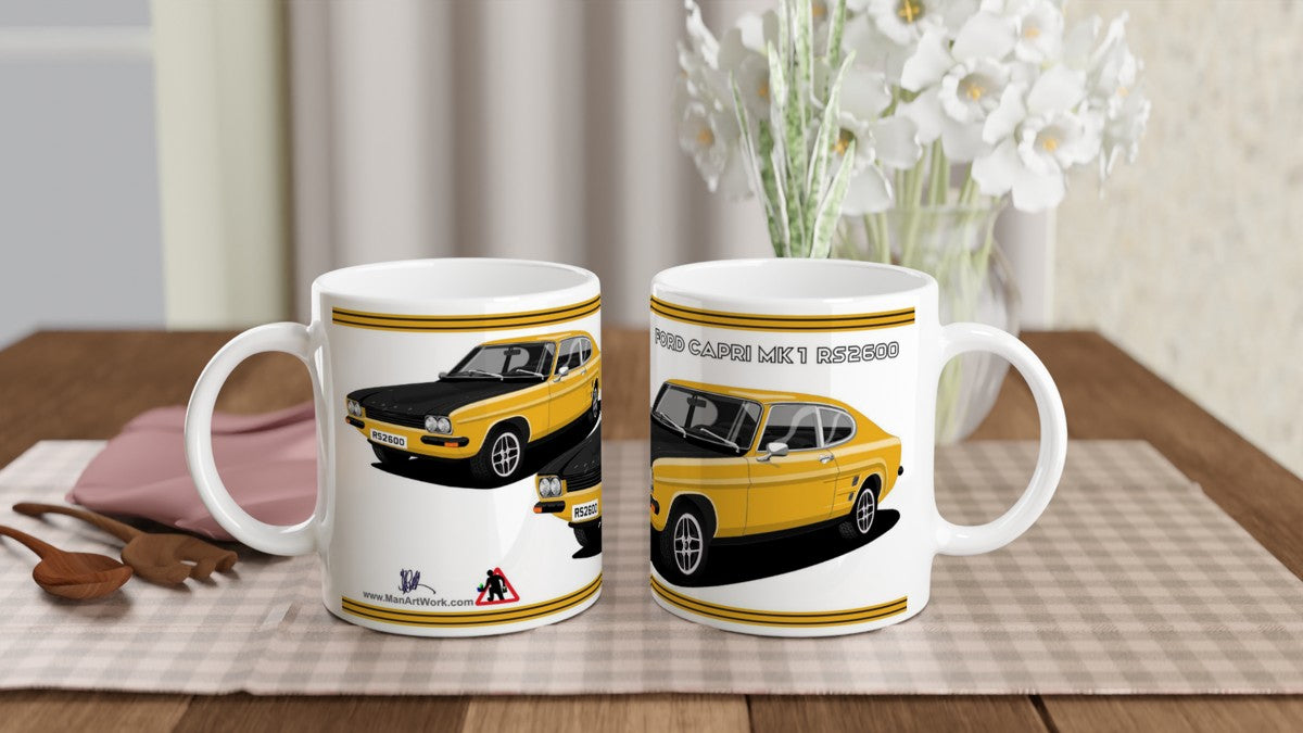 Ford Capri RS2600 in Orange Art Mug