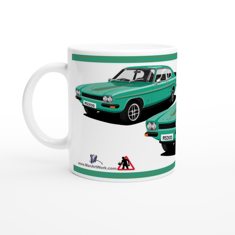 Ford Capri RS3100 in Green Art Mug