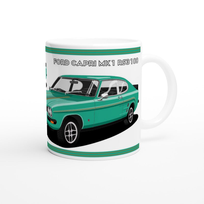 Ford Capri RS3100 in Green Art Mug