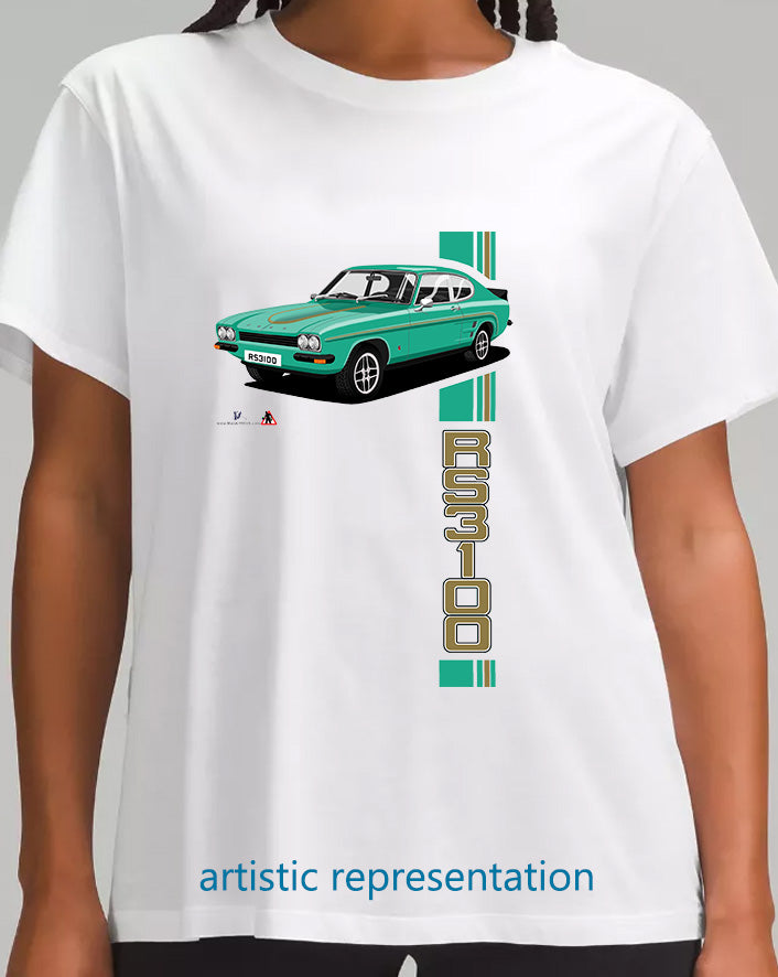 Ford Capri Mk1 RS3100 in Green T Shirt