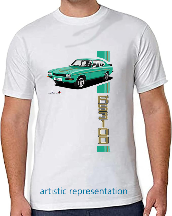 Ford Capri Mk1 RS3100 in Green T Shirt