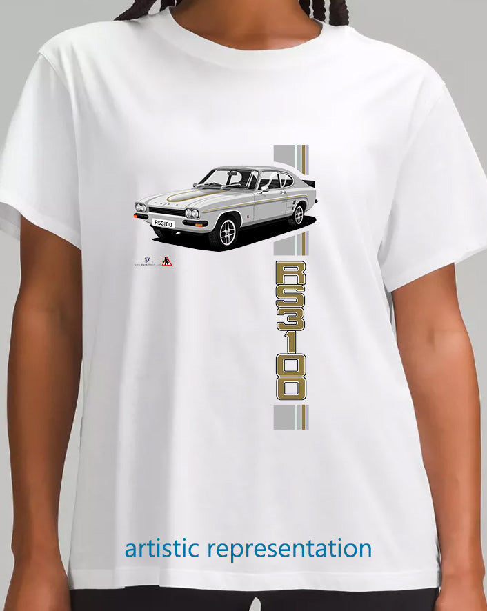 Ford Capri Mk1 RS3100 in Silver T Shirt