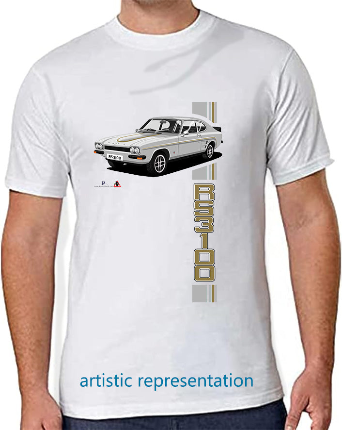 Ford Capri Mk1 RS3100 in Silver T Shirt
