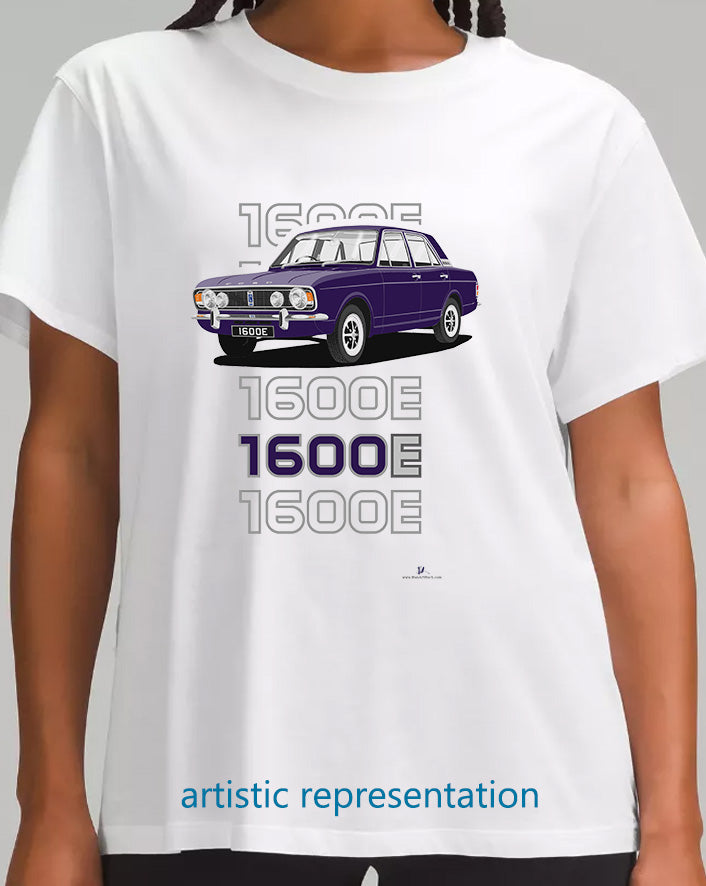 Ford Cortina Mk2 1600E facelift in Purple Art T-Shirt (Words)
