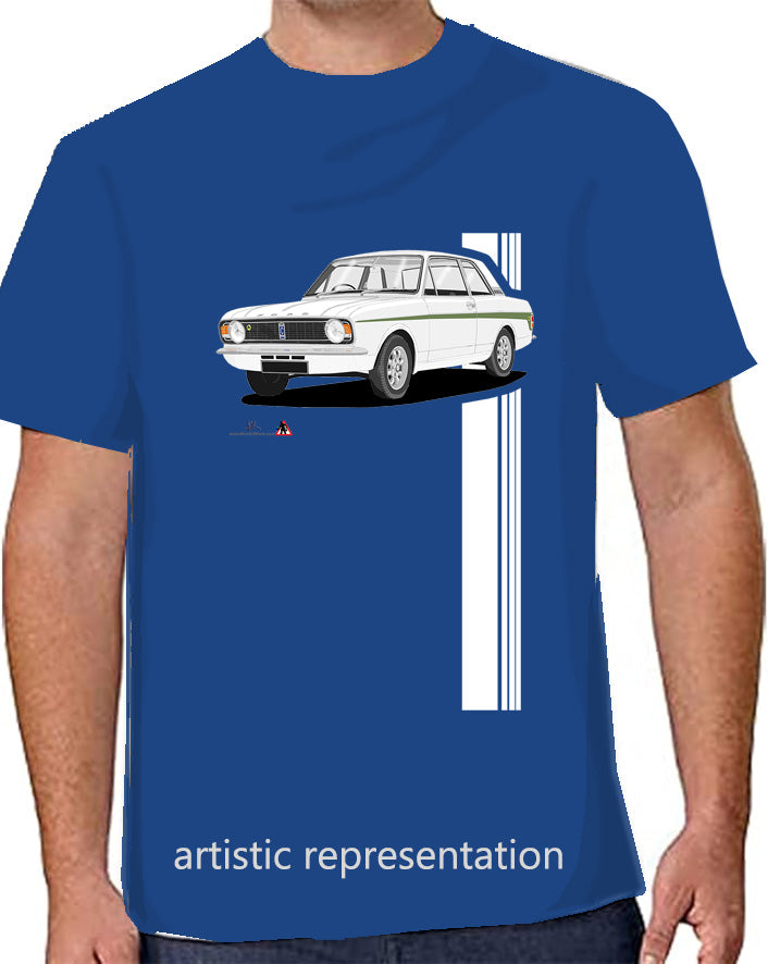 Lotus Cortina Mk2 White T Shirt