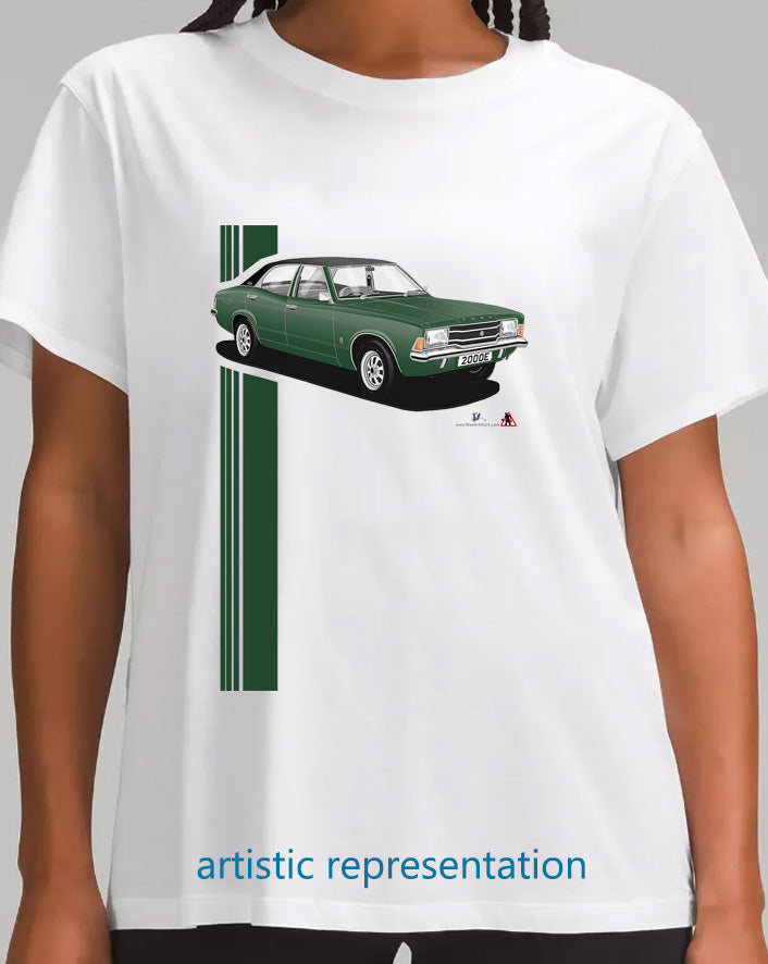 Ford Cortina Mk3 2000E Green T Shirt