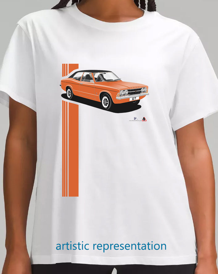 Ford Cortina Mk3 GT Orange T Shirt