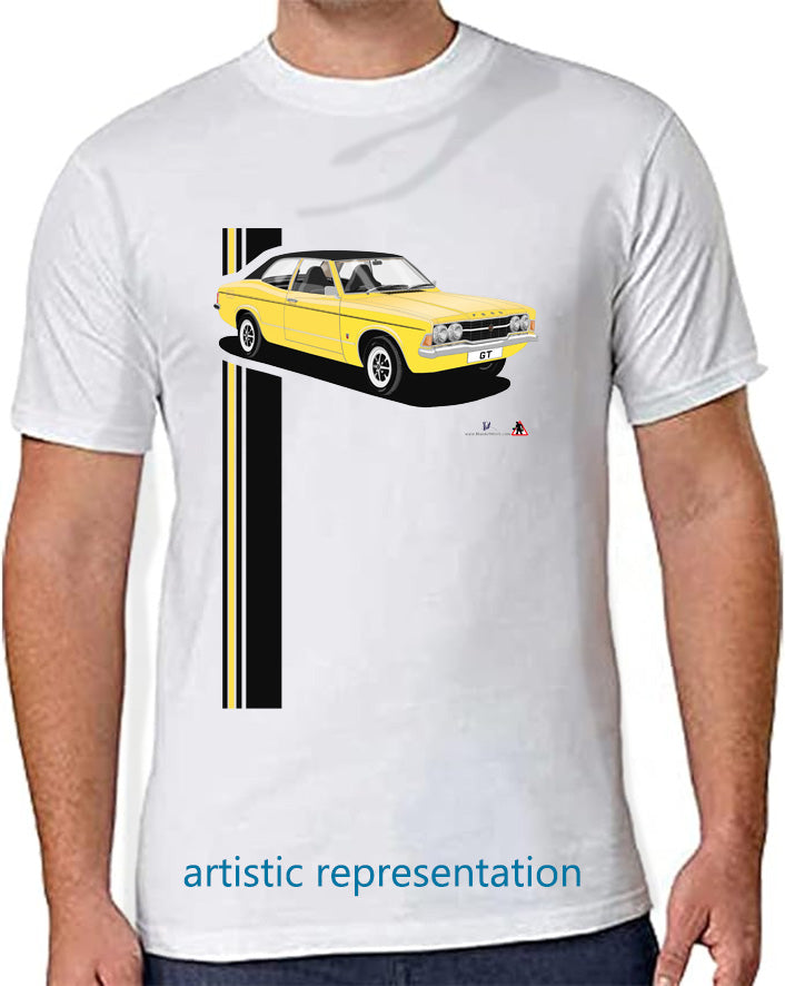 Ford Cortina Mk3 GT Yellow T Shirt