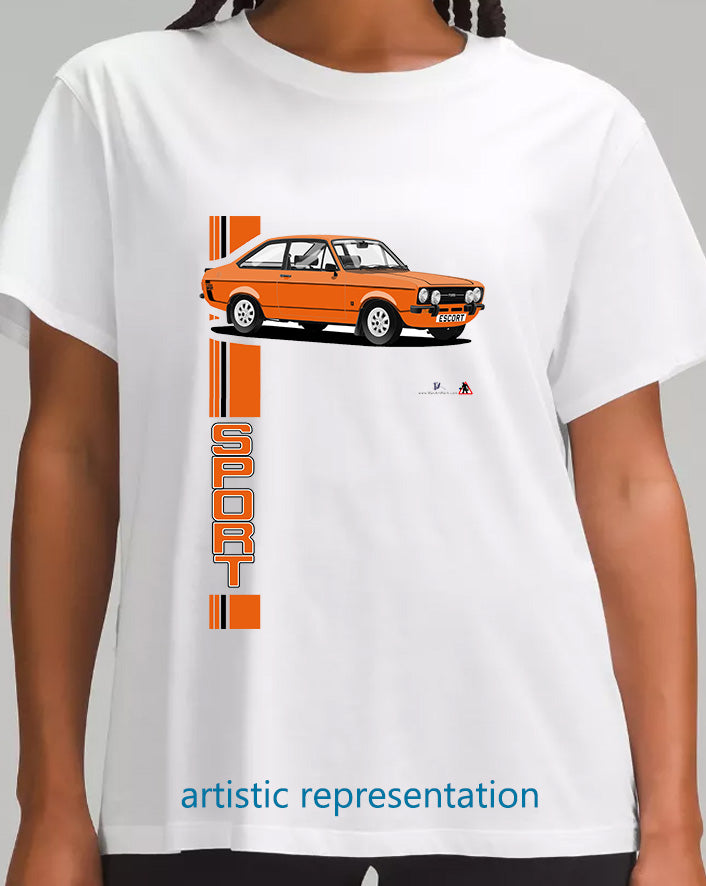 Ford Escort Mk2 1300 Sport in Orange T Shirt