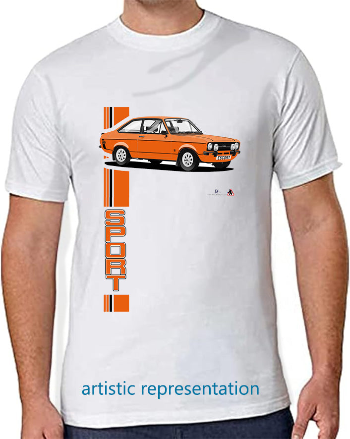 Ford Escort Mk2 1300 Sport in Orange T Shirt