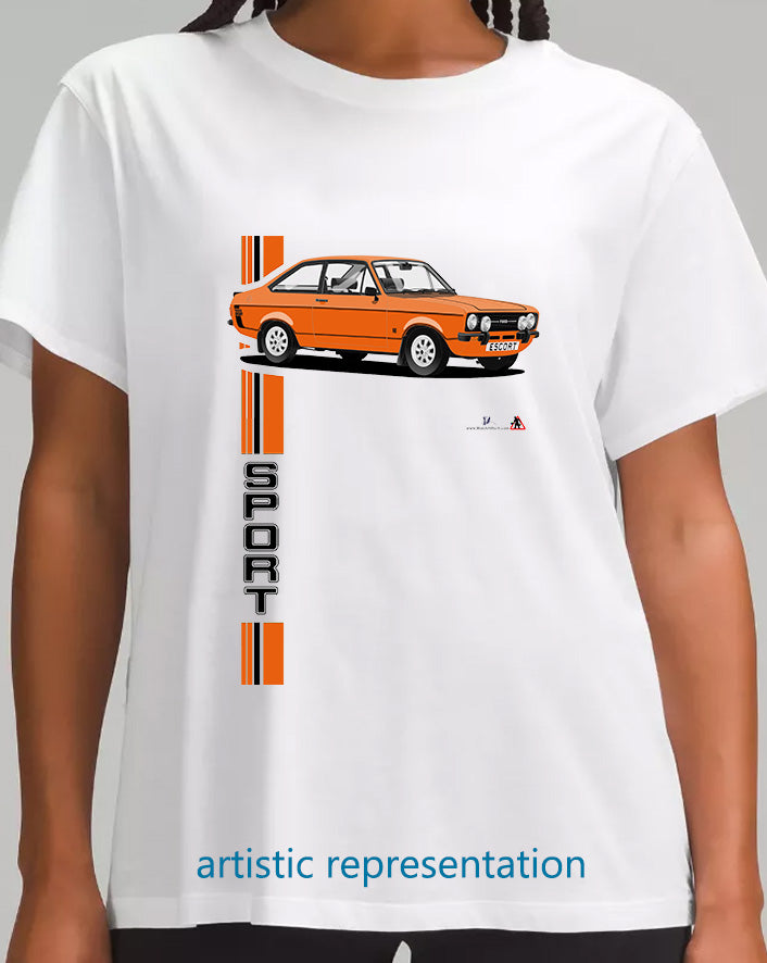 Ford Escort Mk2 1600 Sport in Orange T Shirt