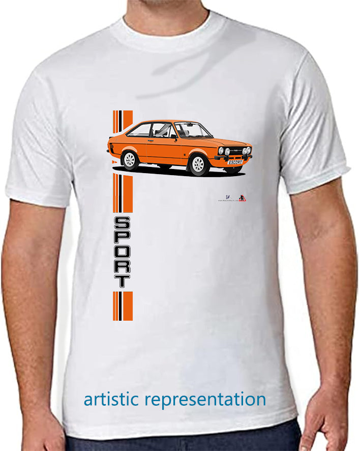 Ford Escort Mk2 1600 Sport in Orange T Shirt