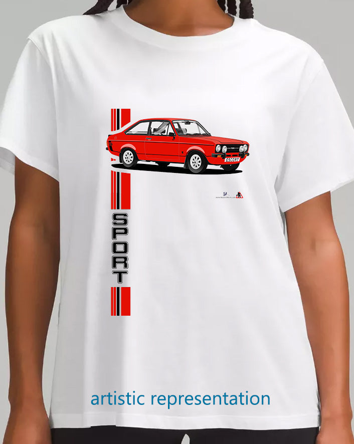 Ford Escort Mk2 1600 Sport in Red T Shirt