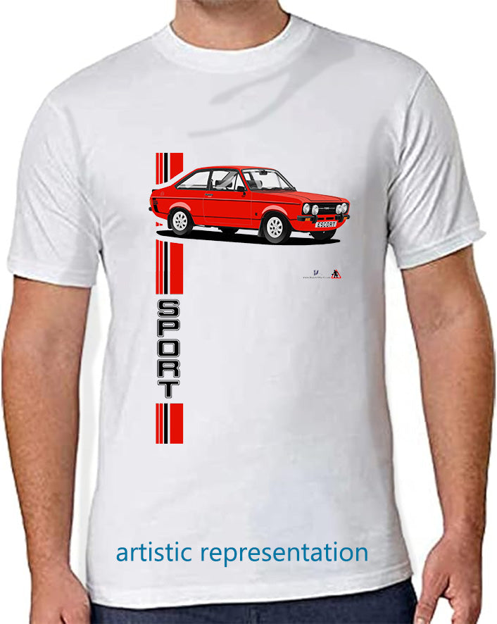 Ford Escort Mk2 1600 Sport in Red T Shirt