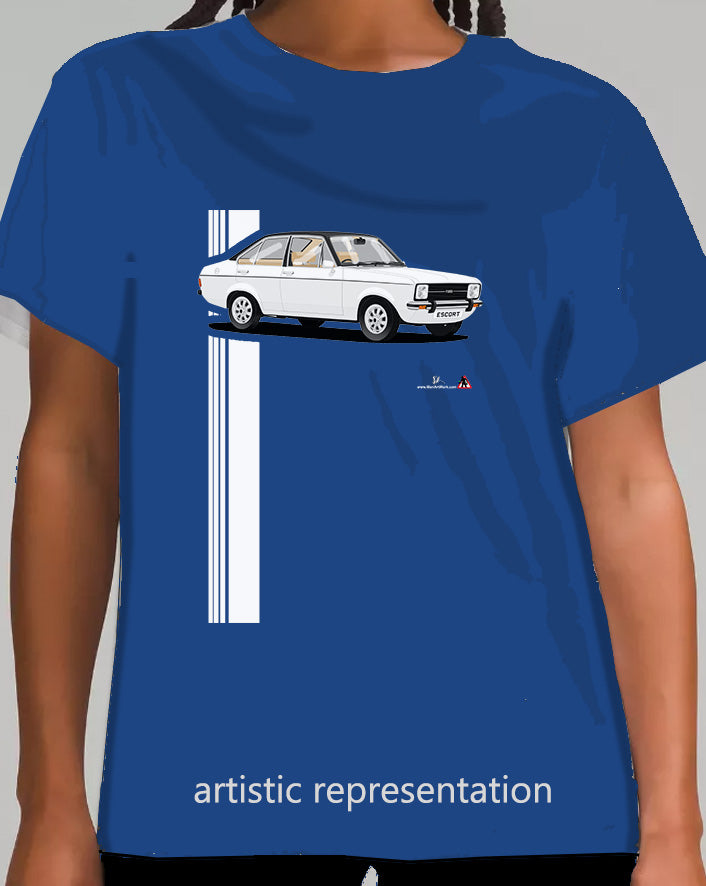 Ford Escort Mk2 Ghia in White T Shirt